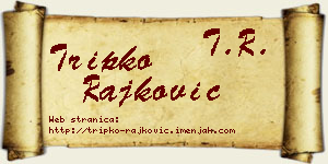 Tripko Rajković vizit kartica